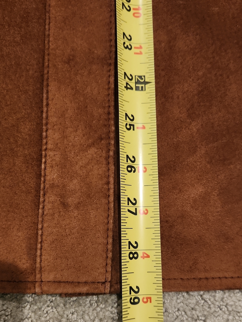 VINTAGE 1980S Suede Button-Up Shirt in Rich Brown. Large - Picture 7 of 10